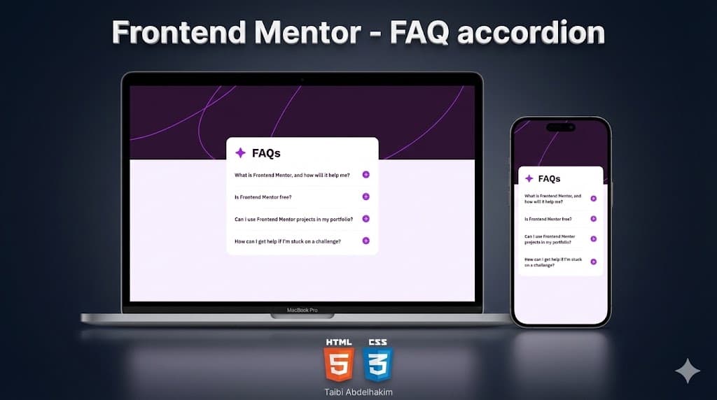 Screenshot of Frontend Mentor - FAQ Accordion