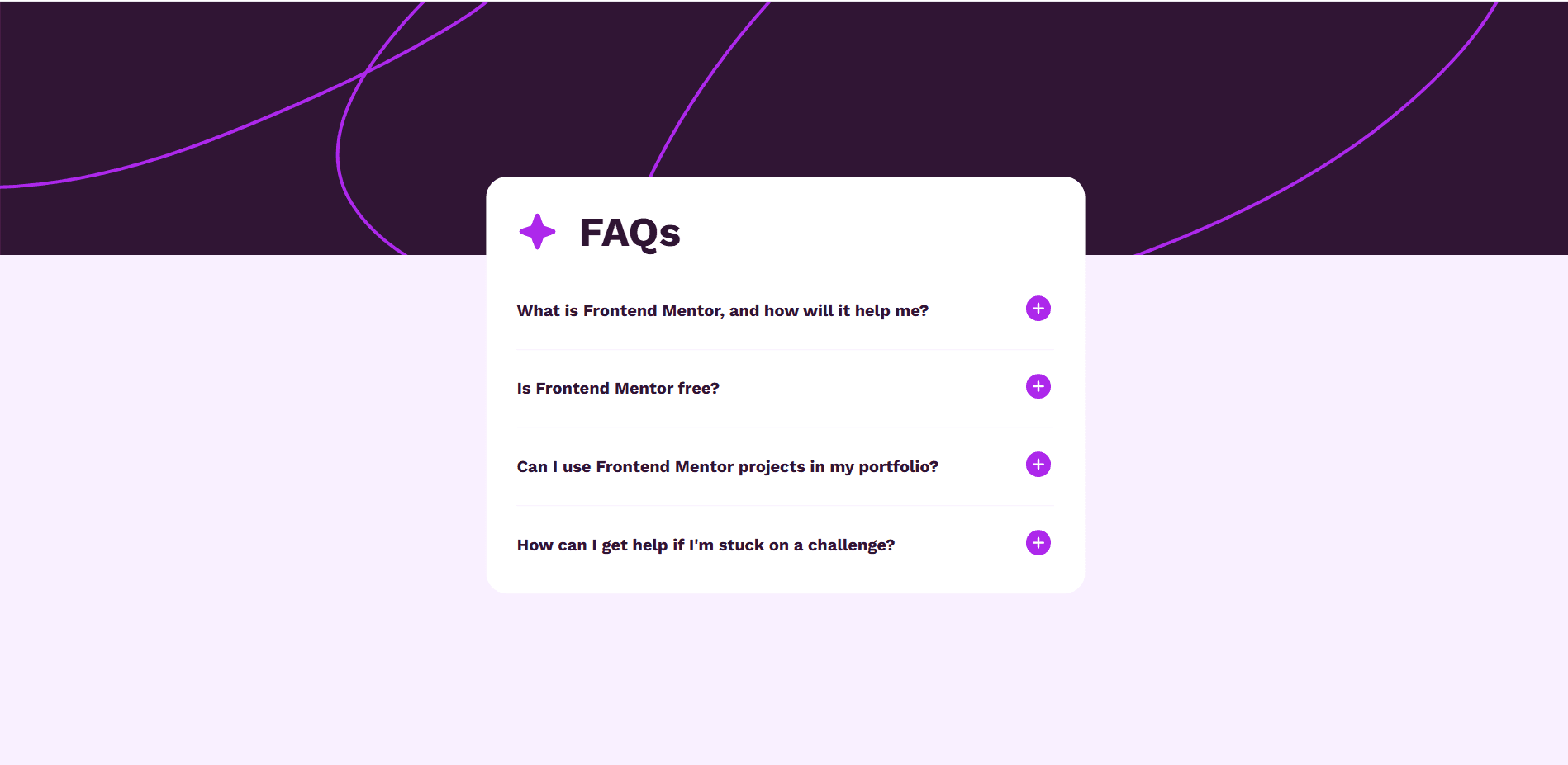 Frontend Mentor - FAQ Accordion Screenshot 2