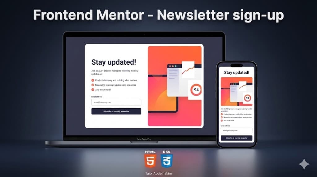 Screenshot of Frontend Mentor - Newsletter Sign-up