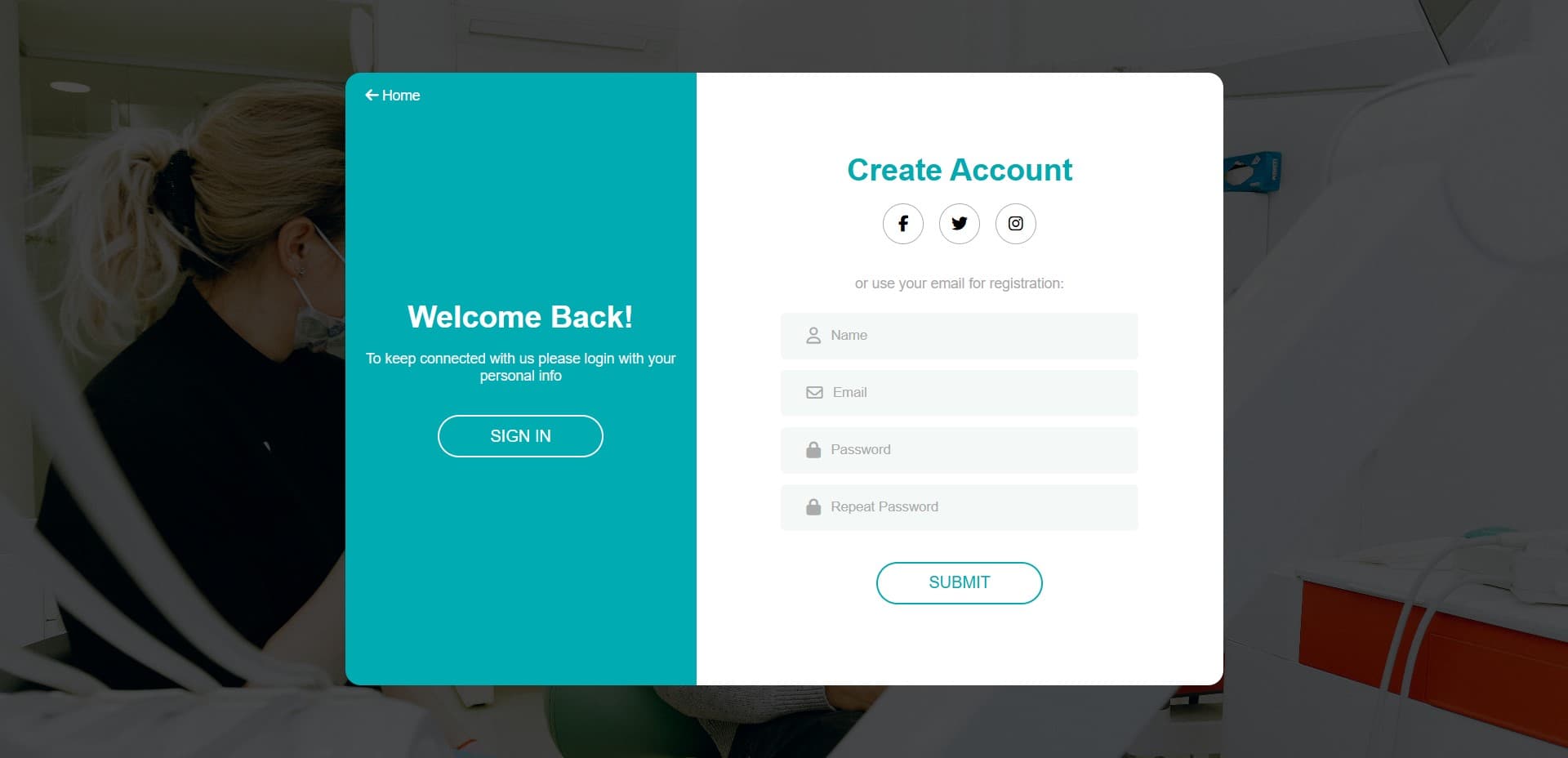 Login and Register Pages Screenshot 2